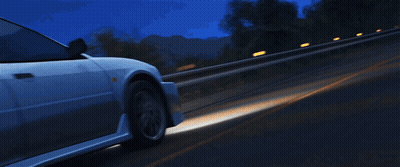 White Car With License Plate 46-637 GIF