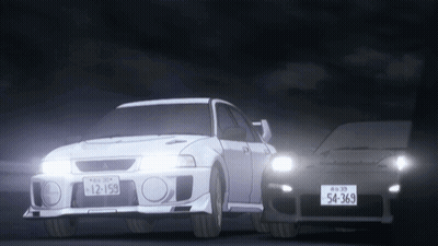White Car With License Plate 54369 GIF
