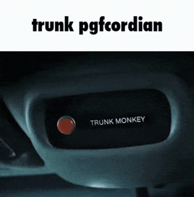 White Car With Open Trunk And Lit Tail Light GIF