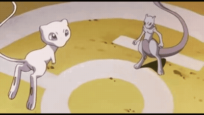 White Cat And Purple Cat Standing In Circle GIF
