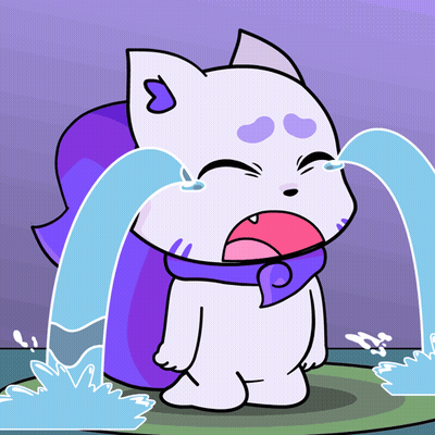 White Cat Crying With Tears GIF