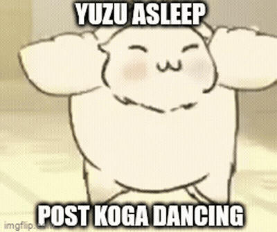 White Cat Dancing Yuzu Asleep Post Koga GIF