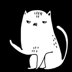 White Cat Filing Nails Scratching Walls  GIF
