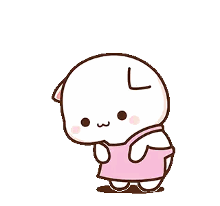 White Cat In Pink Dress Sticker