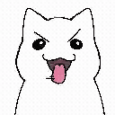 White Cat Making Funny Face GIF