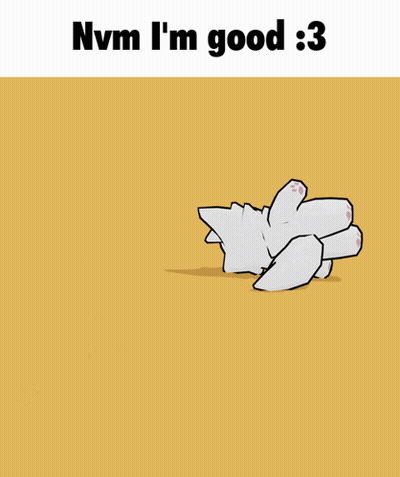 White Cat Nvm I'm Good :3 GIF