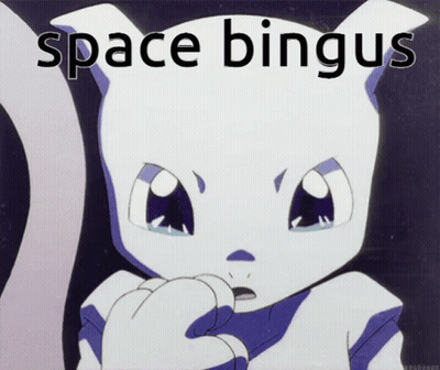 White Cat Space Bingus GIF