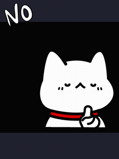 White Cat Thumbs Up Saying No GIF