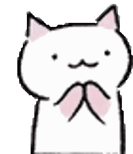 White Cat With Pink Ears Sticker