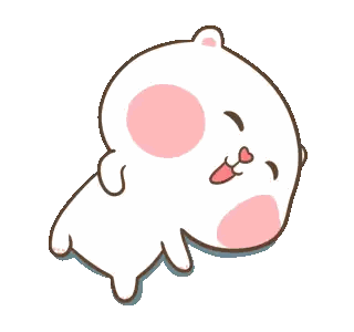 White Cat With Pink Spots Sticker