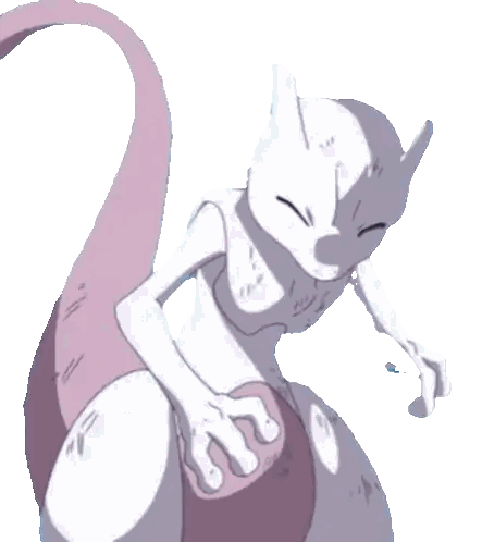 White Cat With Pink Tail Sticker