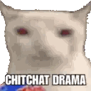 White Cat With Red Eyes Chitchat Drama Sticker