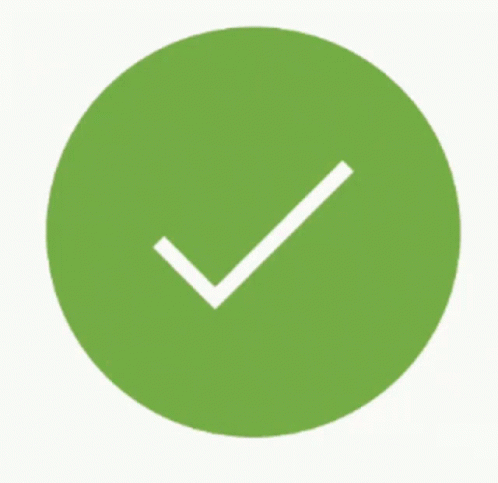 White Check Mark In Green Circle GIF