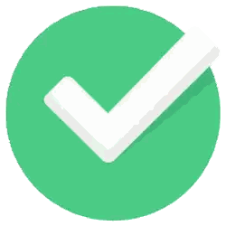 White Check Mark In Green Circle Sticker