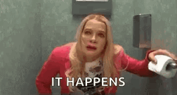 White Chick Gotta Poop It Happens GIF