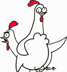 White Chicken Animation Spank GIF