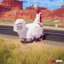 White Chicken Lego Exploded GIF