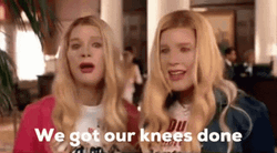 White Chicks Got Knees Done  GIF