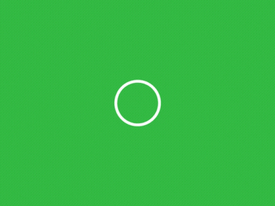 White Circle On Green Background GIF