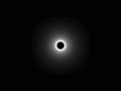 White Circle With Black Hole GIF