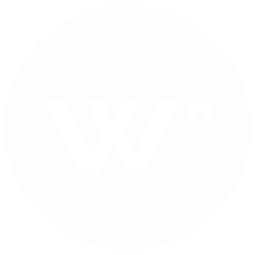 White Circle With Letter W Sticker