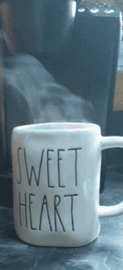 White Coffee Mug Saying Sweet Heart GIF