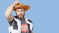 White Cowboy Howdy Partner GIF