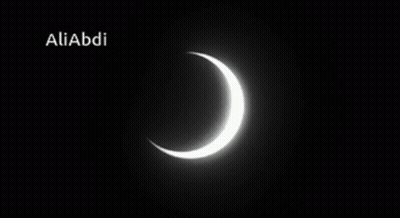 White Crescent Moon With Aliabdi GIF