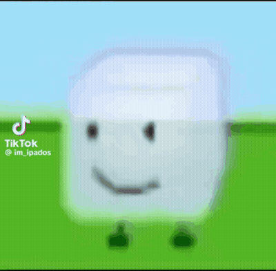 White Cube With Smiley Face In Field GIF