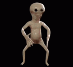 White Dancing Alien GIF