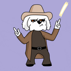 White Dog Firing Bang Bang GIF