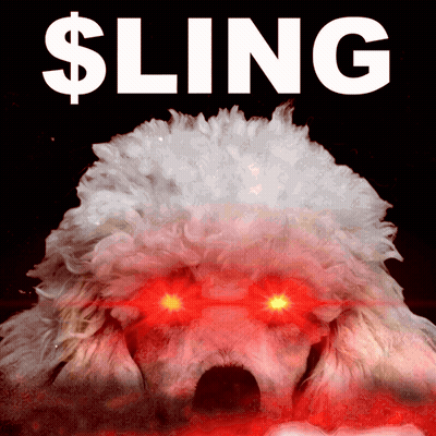 White Dog With Red Eyes Sling