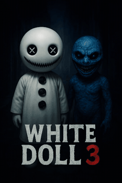 White Doll 3 Movie Poster Snowman And Blue Monster GIF