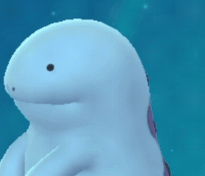 White Dolphin With Black Spot On Face GIF