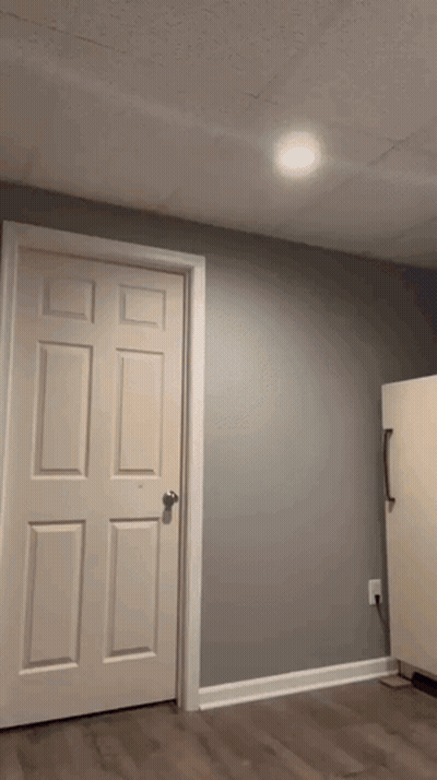 White Door Gray Wall White Refrigerator GIF