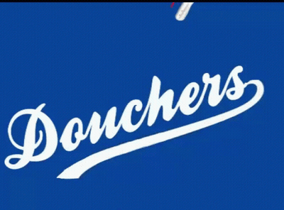 White Douchers On Blue Background GIF