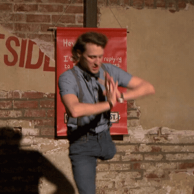 White Dress Man Dancing High Heels Netflix Logo GIF