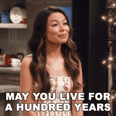 White Dress Woman May You Live Hundred Years GIF