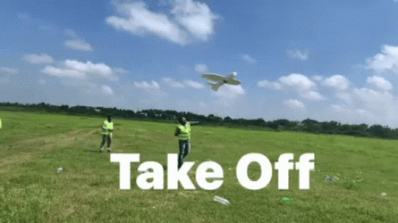 White Drone Takeoff GIF