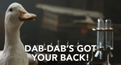 White Duck Dab-Dab's Got Your Back GIF