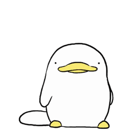 White Duck With Question Marks Sticker