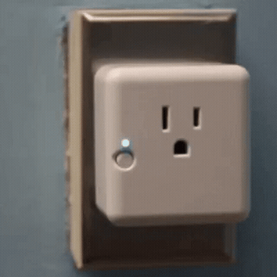 White Electrical Outlet With Light GIF