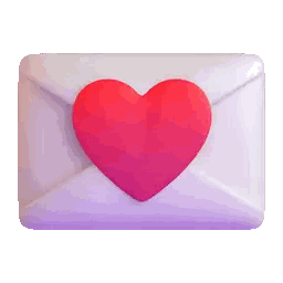 White Envelope With Red Heart Sticker