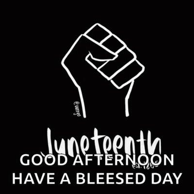White Fist On Black Background Have A Blessed Day GIF