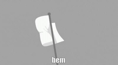 White Flag Waving With Word Bem GIF