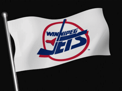 White Flag With Winnipeg Jets GIF