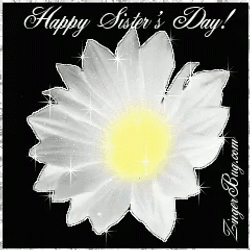 White Flower On Sister Day GIF