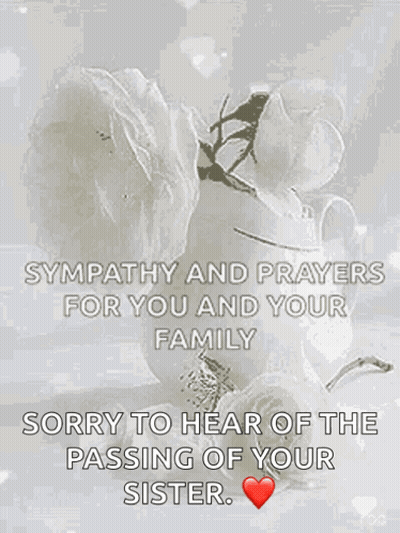 White Flower Sympathy For Passing Of Sister GIF