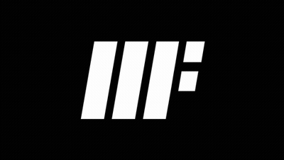 White Glitch Effect Logo On Black GIF