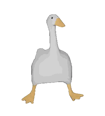 White Goose With Yellow Beak Sticker
